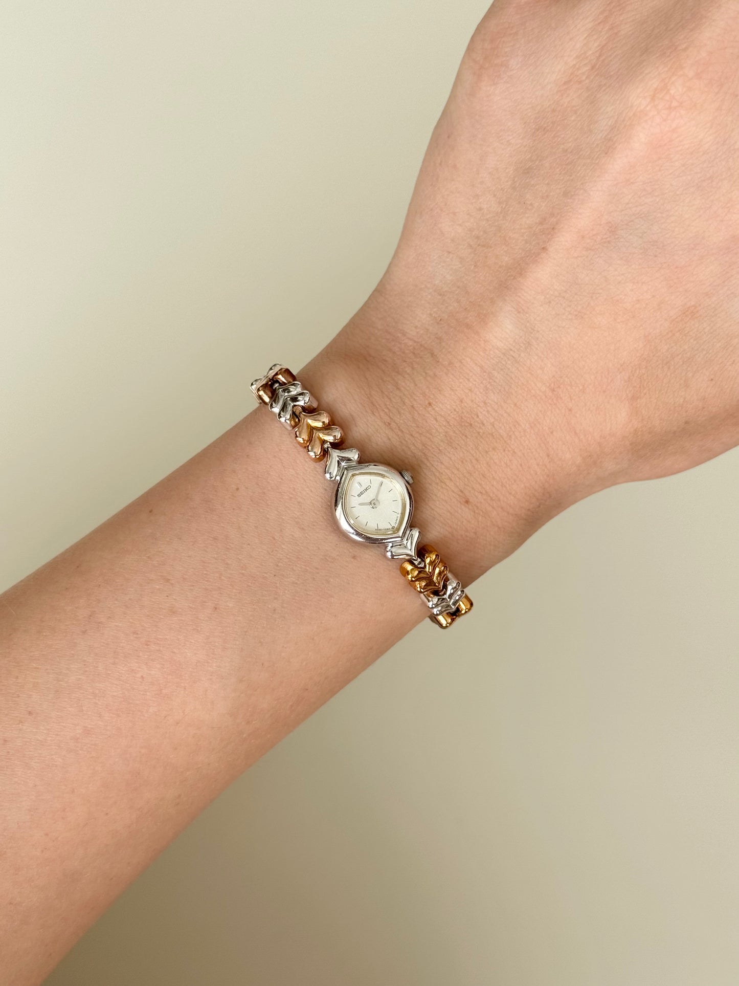 SEIKO PETITE Twotone Marquise Shape Case