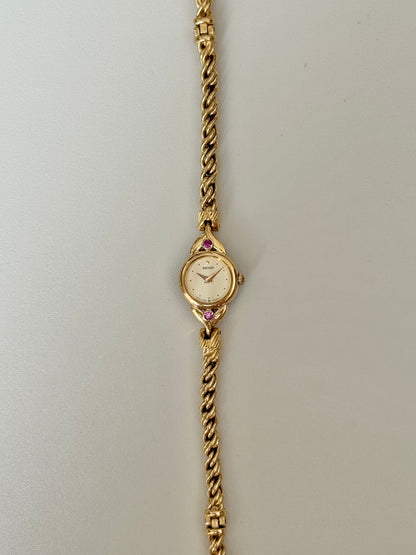 SEIKO Rubies with Braided Bracelet