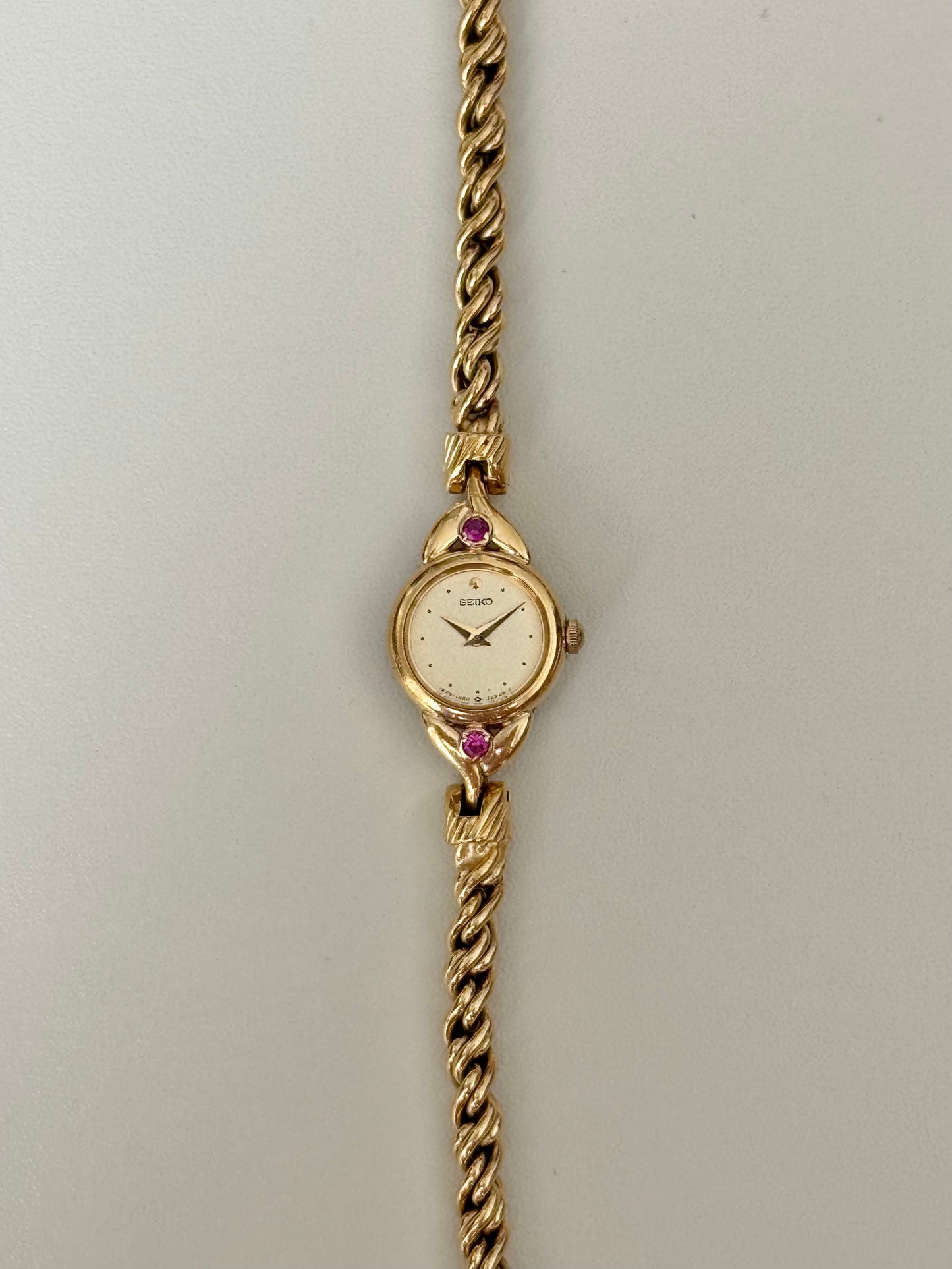 SEIKO Rubies with Braided Bracelet