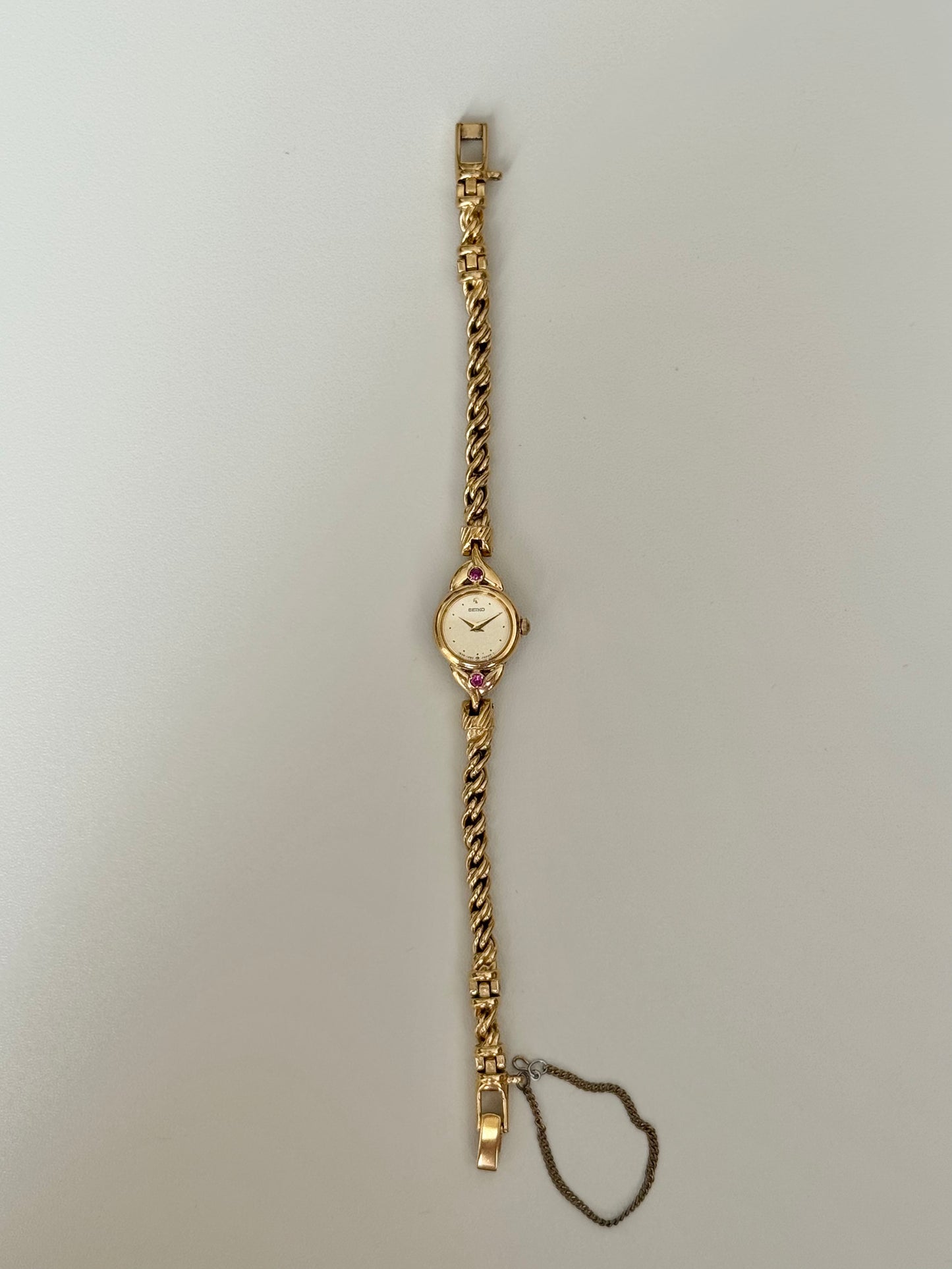 SEIKO Rubies with Braided Bracelet
