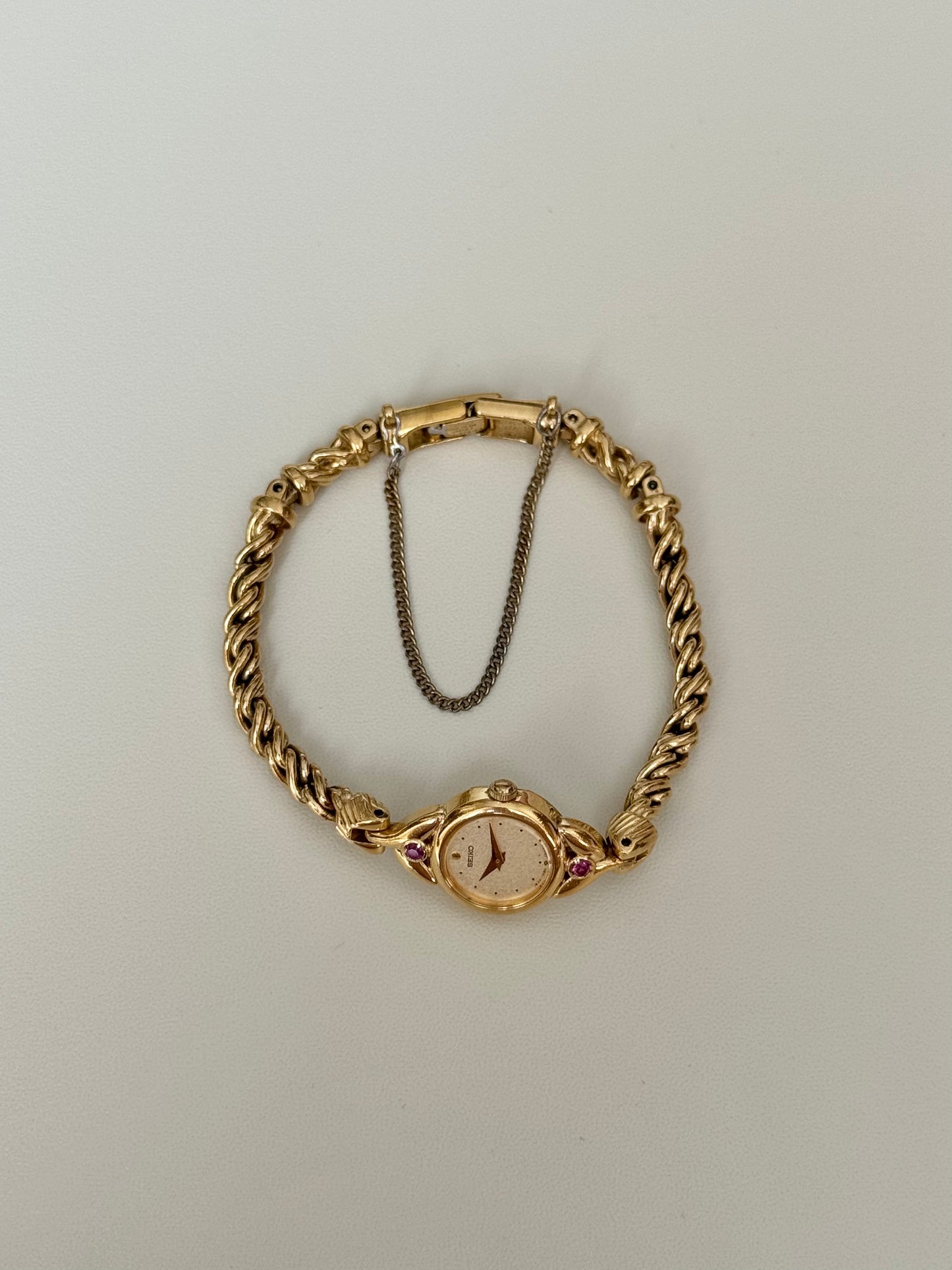 SEIKO Rubies with Braided Bracelet