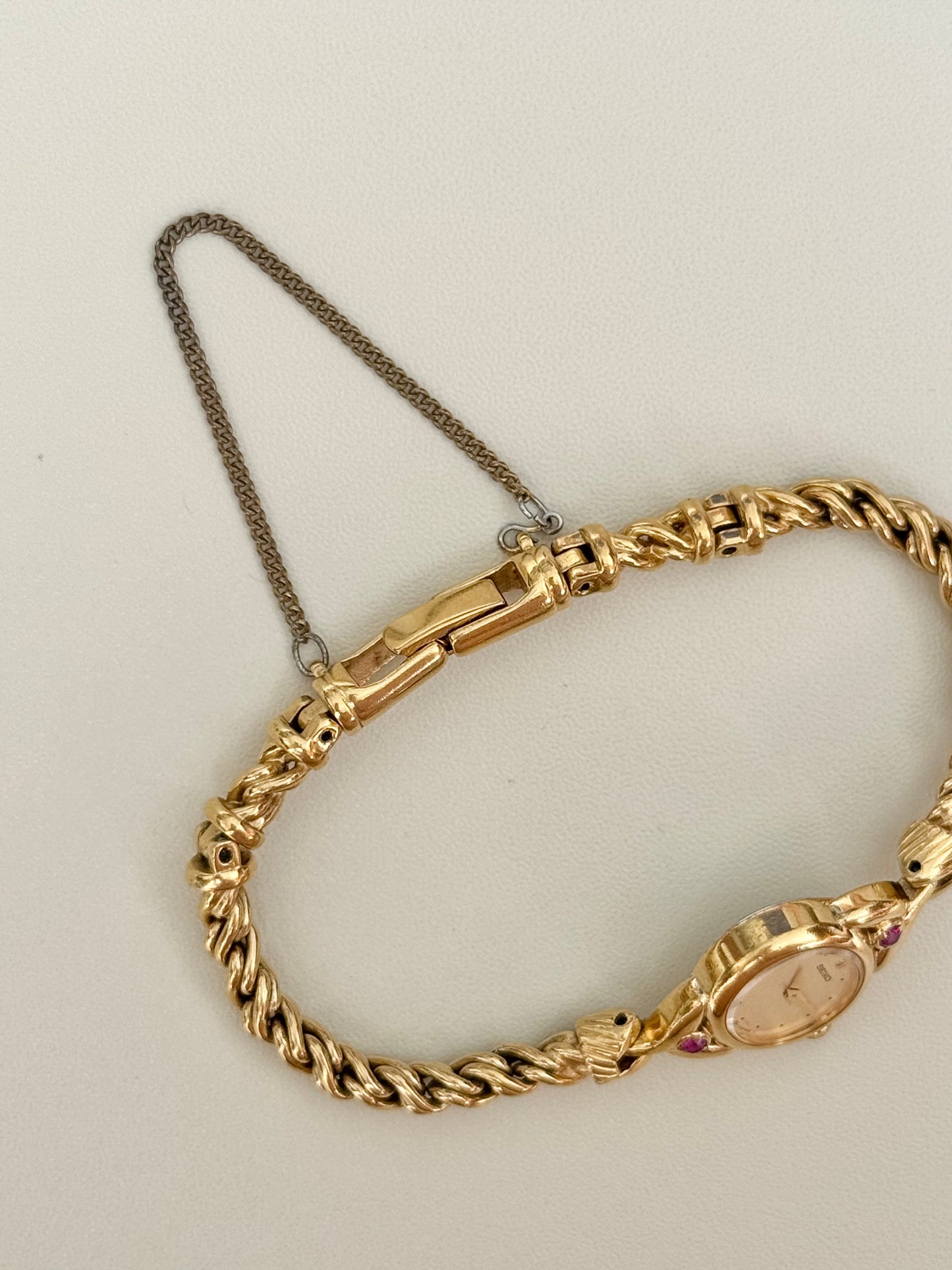 SEIKO Rubies with Braided Bracelet