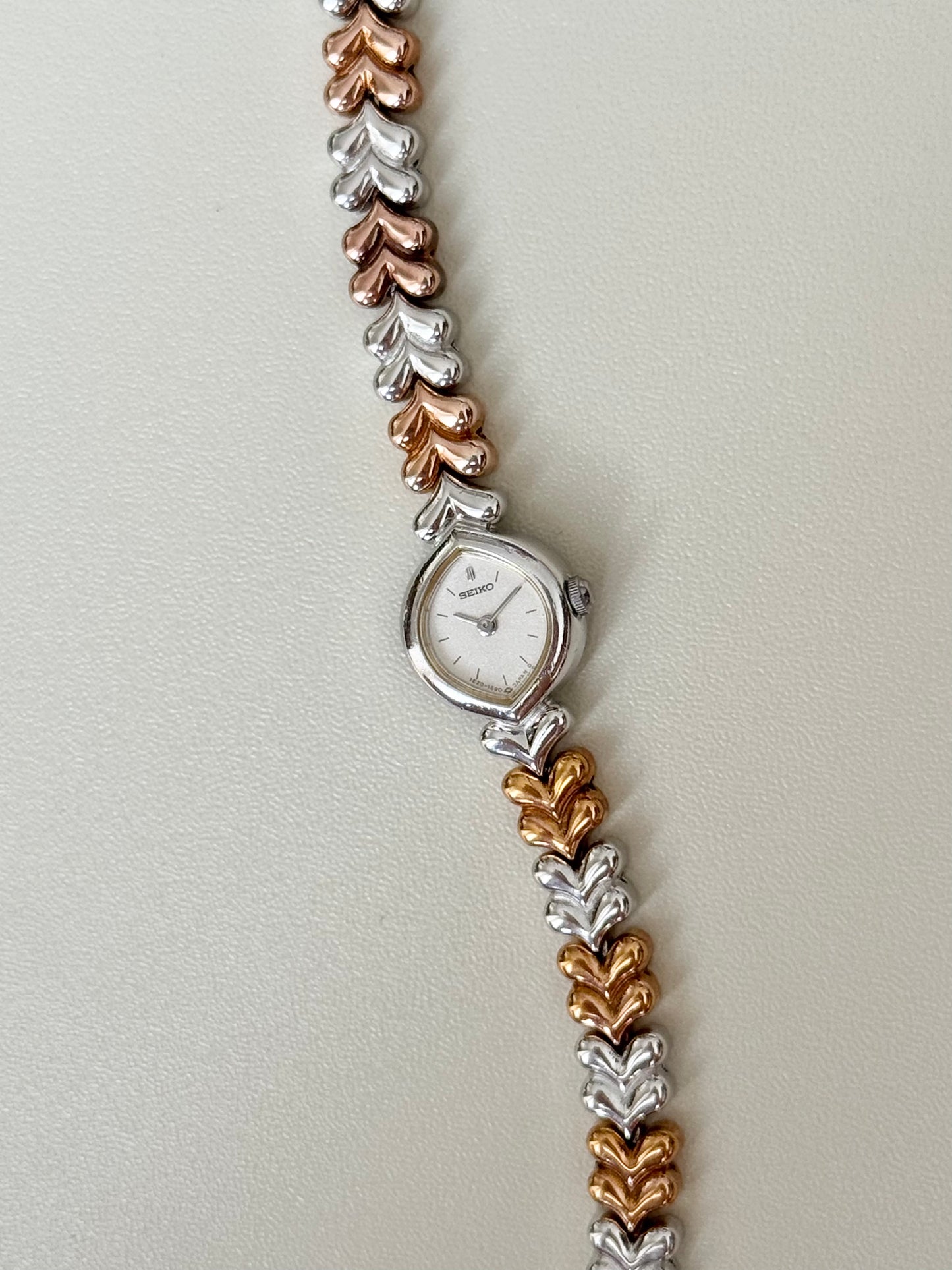 SEIKO PETITE Twotone Marquise Shape Case