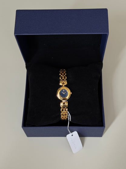 SEIKO GOLD WITH BLUE TEXTURED DIAL