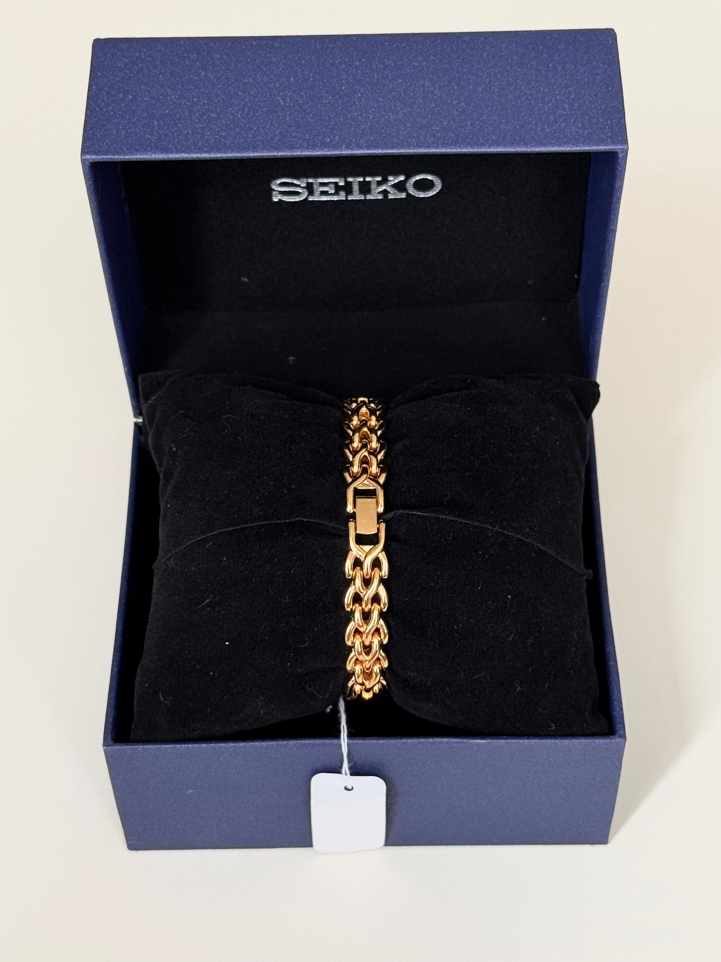 SEIKO GOLD WITH BLUE TEXTURED DIAL