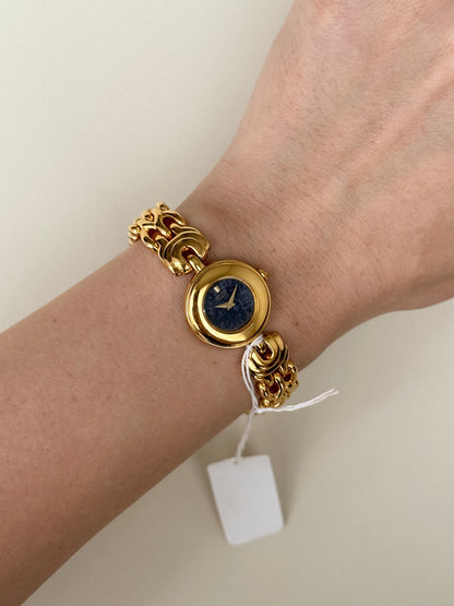 SEIKO GOLD WITH BLUE TEXTURED DIAL